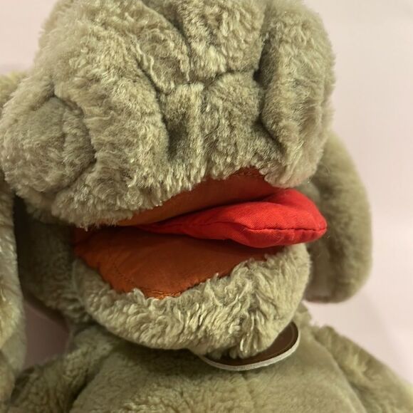 Vintage Wrinkles Plush Puppy Dog Hand Puppet Grey Beige Stuffed Animal Toy 16” - Picture 10 of 11